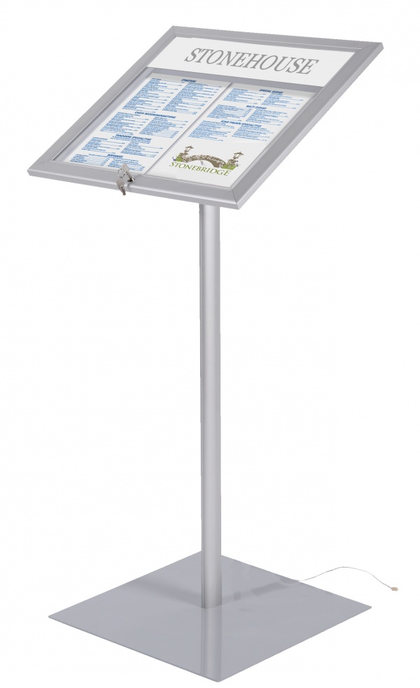 Outdoor Menu Display Stand with Lighting White Light Display